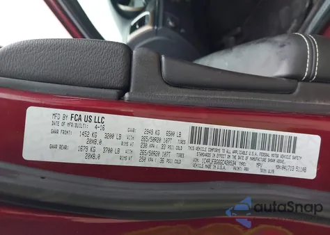 2016 Jeep Grand Cherokee Limited z USA, uszkodzony, nr VIN 1C4RJFBG6GC420534